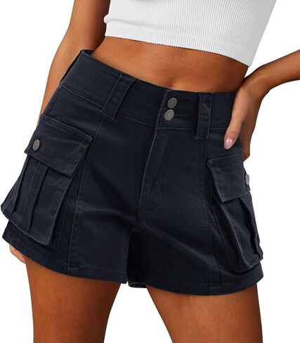 StunShow Women's Denim Shorts Mid Waist Jean Short in Saudi Arabia