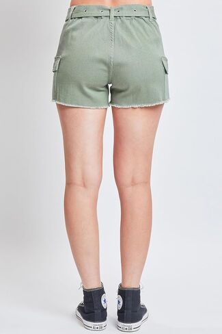 YMI Women’s High Rise Belted Cargo Shorts in Saudi Arabia