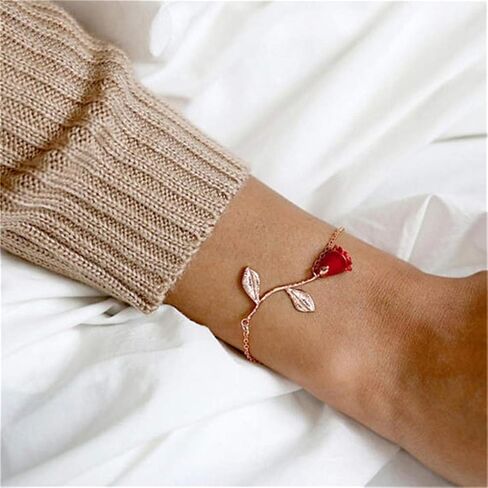 Rose Bracelet Adjustable Bangle Women Gifts for Mom in Saudi Arabia