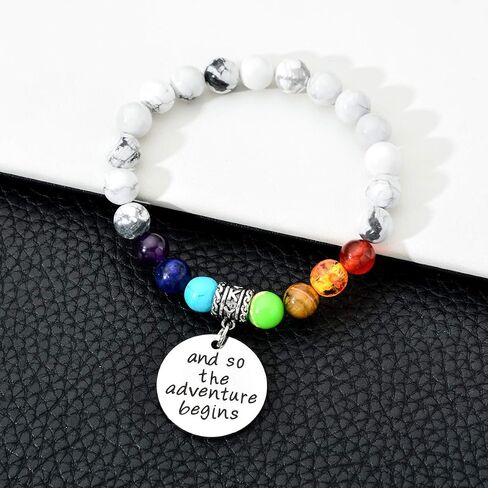 Inspiration 7 Chakra Bracelet for Girls and though she be but little she is fierce career gift for her in Saudi Arabia