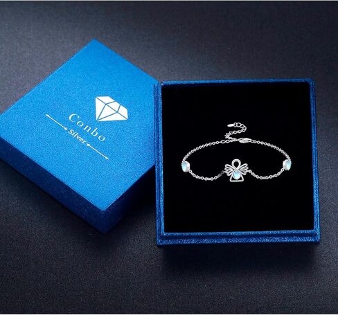 ConBo Moonstone Bracelets for Women 925 Sterling Silver Guardian Angel/Unicorn Bracelets Moonstone Angel/Unicorn Bracelets Adjustable Jewelry Gifts for Girls Mom Birthday Christmas in Kuwait