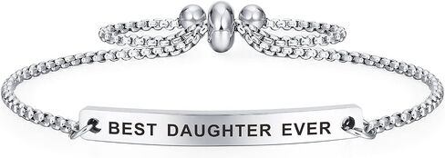 SOUSYOKYO Daughter Bracelet, Daughter Christmas Jewelry Gifts Ideas, Xmas Present for Daughter from Mom and Dad in Saudi Arabia