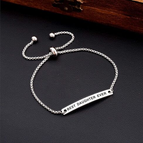 SOUSYOKYO Daughter Bracelet, Daughter Christmas Jewelry Gifts Ideas, Xmas Present for Daughter from Mom and Dad in Saudi Arabia