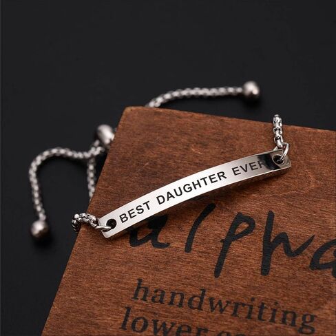 SOUSYOKYO Daughter Bracelet, Daughter Christmas Jewelry Gifts Ideas, Xmas Present for Daughter from Mom and Dad in Saudi Arabia