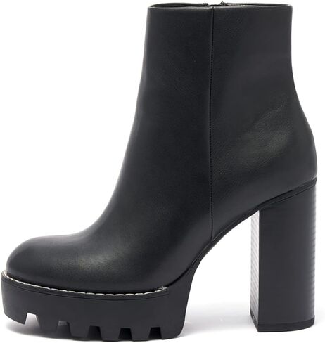 حذاء Vodvob نسائي للكاحل ذو نعل سميك وكعب مكتنز حذاء بكعب عالٍ ونعل عريض in Kuwait