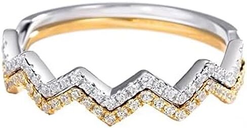 مجوهرات كوكو لابنتي / زوجة ابني الارتفاعات والانخفاضات الملهمة من الفضة الاسترليني مقاس 5-10 مع صندوق الخاتم والقصيدة in Kuwait