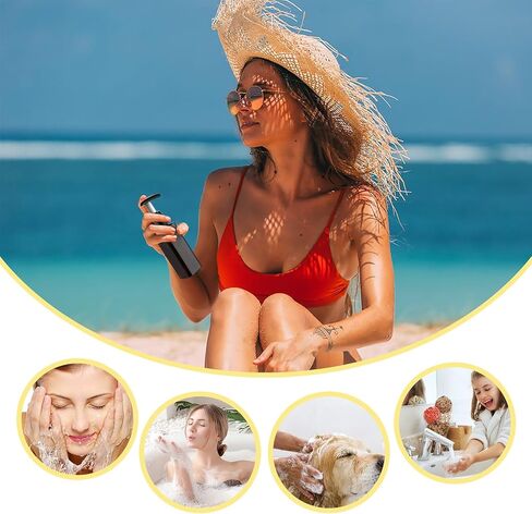 زجاجات السفر من Hethyo لمستحضرات التجميل المعتمدة من إدارة أمن المواصلات الأمريكية، 3.4 أونصة/100 مل، 4 عبوات بحجم مناسب للسفر، زجاجات الشامبو والبلسم، موزع زجاجات مضخة فارغة، حاويات مستحضرات تجميل قابلة لإعادة الملء ومضادة للتسرب in Kuwait