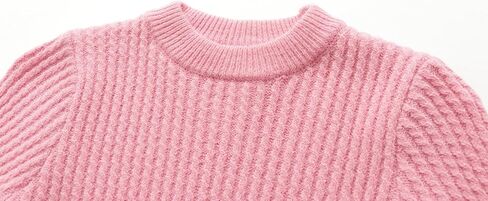 فستان سترة محبوك للفتيات من LittleSpring بأكمام طويلة ورقبة مستديرة بلون موحد in Kuwait