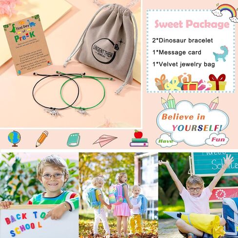 UNGENT THEM Mother Son Back to School Bracelet Mommy and Me Son Dinosaur First Day of School Bracelet for Mom and Son First Day of School Gift for Son Boys in Saudi Arabia