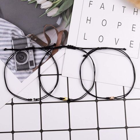 أساور BFF المقاومة للماء VU100 لثلاثة أصدقاء طويلة مسافات متوافقة، صداقة وعد العلاقة، أساور نجمة سلسلة أمنية / خلخال مجوهرات هدايا لالأخت العزيزة الأحمر والأزرق والأصفر in Kuwait