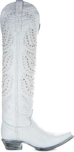 أحذية Soto Boots النسائية Rodeo StarTall باللون الأبيض لراعية البقر M50061 in Kuwait