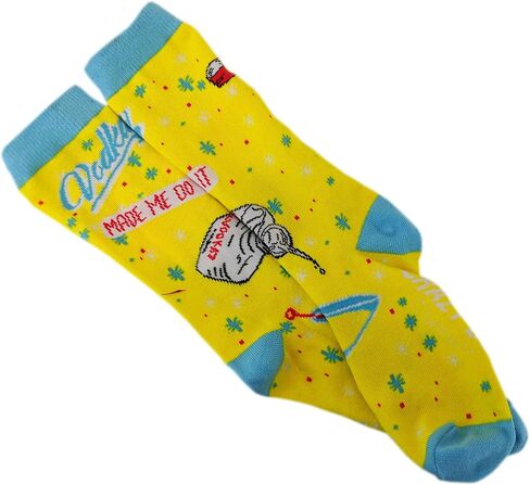 Crazy Dog T-Shirts Womens Vodka Made Me Do It Socks Funny Novelty Saying Drinking Party Footwear in Saudi Arabia