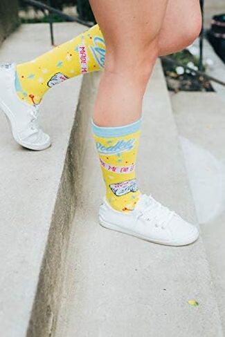 Crazy Dog T-Shirts Womens Vodka Made Me Do It Socks Funny Novelty Saying Drinking Party Footwear in Saudi Arabia
