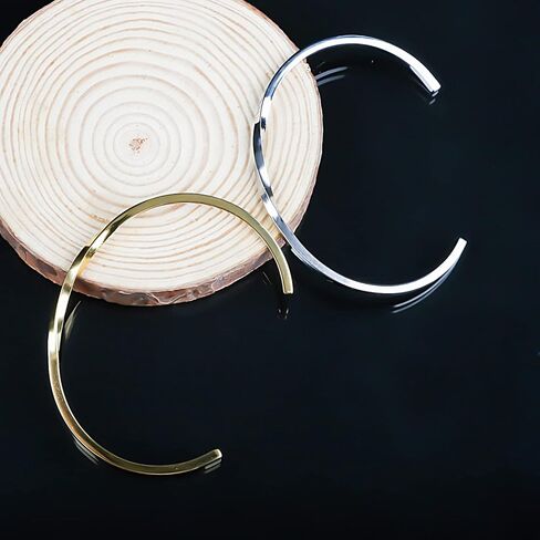 FOCUSTEEL أساور الكفة النسائية، سوار موبيوس الملتوي، سوار مفتوح قابل للتعديل للسيدات، هدية عيد الميلاد لصديقة زوجة أمي in Kuwait