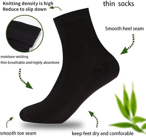 Ten Star Material Bamboo Low Quarter Thin Ankle Sock for Men and Women Anti Odor Natural Breathable Comfortable Socks 6 Pairs in Saudi Arabia