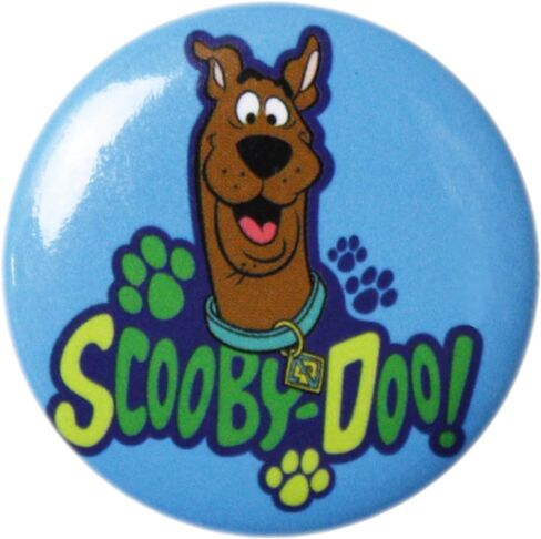 Scooby-Doo With Logo And Paw Prints - 1.25 Inch Round Button in Saudi Arabia