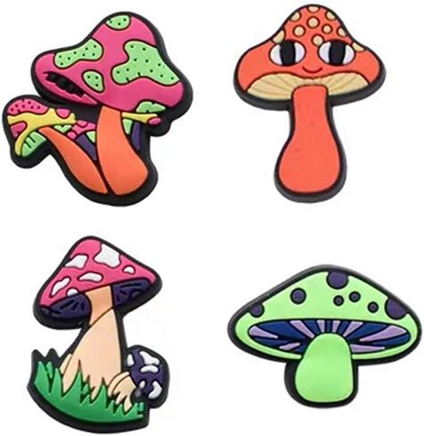 BOWNDY Mushroom Charms for Croc Clog Shoe Decoration,Colorful Mushroom Charm Gift for Toddler Girls Kids Teens Women Adults in Kuwait