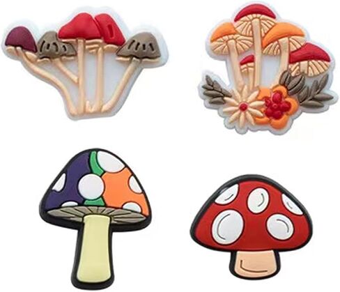 BOWNDY Mushroom Charms for Croc Clog Shoe Decoration,Colorful Mushroom Charm Gift for Toddler Girls Kids Teens Women Adults in Kuwait