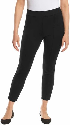 Anne Klein Womens Midweight Tummy Control Ponte Pant (Medium, Black) in Saudi Arabia