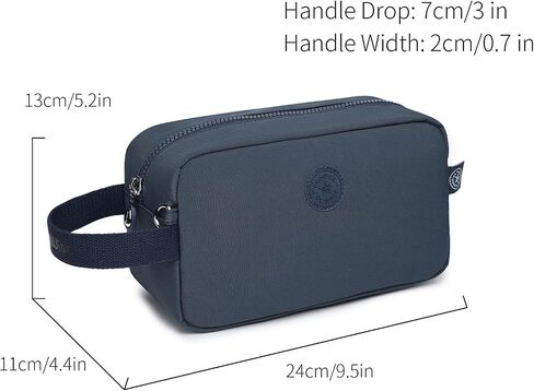 bagwise Toiletry Bag for Women and Men, Water-Repellent Shaving Bag for Toiletries Accessories, Unisex Door Room Essentials Hanging Dopp Kit for Men Toiletry Bag for Travel (Dark Blue) in Saudi Arabia
