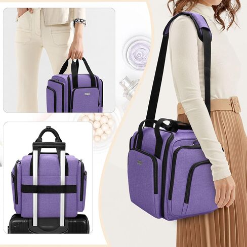 BAFASO Travel Makeup Bag with 4 Inner Removable Pouches, Multifunctional Cosmetic Bag Holds Makup/Hair Supplies (Patent Pending), Purple in Saudi Arabia