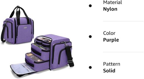 BAFASO Travel Makeup Bag with 4 Inner Removable Pouches, Multifunctional Cosmetic Bag Holds Makup/Hair Supplies (Patent Pending), Purple in Saudi Arabia