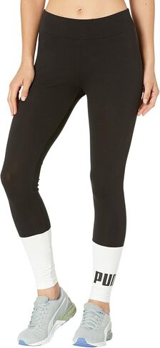 PUMA Women's Essentials+ Colourblock Leggings, Black, Medium in Saudi Arabia
