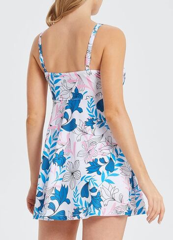 BALEAF Women's Swim Dress Two Piece Swimsuit Floral Bathing Suit Adjustable Swimdress with Boyshorts in Saudi Arabia