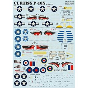 72-175 - 1/72 Decal for Curtiss P-40 N (Aircraft Wet Decal)