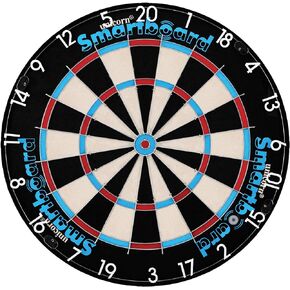 Unicorn Smartboard Bristle Dartboard - Bristle Board with Bluetooth LE Technology - 6 Steel-Tip Darts Included - 12 Players - Multiple Game Options - Online and Solo Play with Scorebuddy App