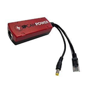 Gigabit POE to 12V DC Converter w/POE Pass Through, Takes Incoming POE and Converts to 12V DC While Passing Through The POE, 802.3af/at POE, 10/100/1000, POE Power Splitter and Extender