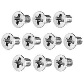 uxcell M3x6mm Flat Head Machine Screws, Phillips Cross Screw, 304 Stainless Steel, Fasteners Bolts 100Pcs