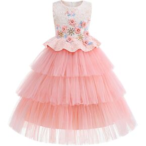 Flower Girl Dress Kids Ruffles Lace Party Wedding Dresses