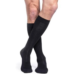 Sigvaris Men’s Essential Cotton 230 Closed Toe Calf-High Socks 20-30mmHg