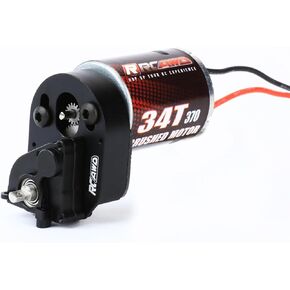 RCAWD 330% More Power 370 Motor SCX24 Transmission Gearbox Set for Axial 1/24 SCX24 AX26 Series Upgrades Part Red
