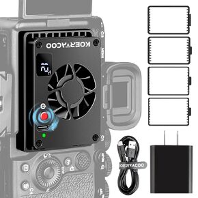 Camera External Cooling System/Cooling Fan - With Cooling Sheet and digital temperature control - For Sony A7M4/ZVE1/A6700/A7C2/ZV-E10/A7C/FX3,For Canon R6/R7, For Fujifilm X-T4/XS10 cameras