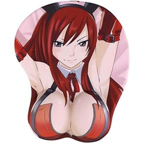 Fairy Tail Erza Scarlet 3D Anime Mouse Pads with Wrist Rest Gaming Mousepads 2Way Skin (MP-Erza-Ff)