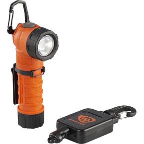 Streamlight 88837 PolyTac 90X USB 500-Lumen Multi-Fuel Right-Angle Rechargeable Flashlight, SL-B26 Battery Pack & USB Cord and Gear Keeper, Orange