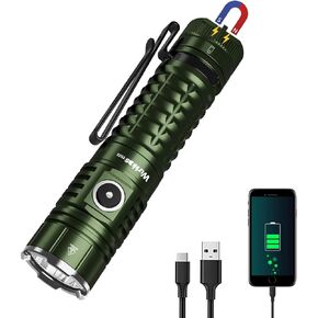 Wurkkos TS22 Flashlight High Lumen Rechargeable - 4500 Lumens Super Bright 70.3 HI LED Flashlight USB C Charging IP68 Waterproof Regulated Output for Dog Walking Ramping Emergency Hiking