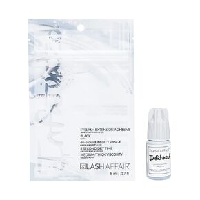 Lash Affair Eyelash Extension Glue, False Lash Semi-Permanent Professional Strong Adhesive for Individual Lashes, Lash Tech Artist Supplies, Quick-Dry, Latex Free, Low Fumes, Clear Connection, 5 ml