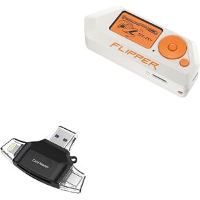 BoxWave Smart Gadget Compatible with Flipper Zero - AllReader SD Card Reader, microSD Card Reader SD Compact USB - Jet Black