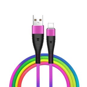 Super Bright Braided Colored iPhone Charger Cable 1.5M / 4.99 FT - Durable Strain Relief iPhone Charge Cable for Your Apple Devices (USB Type A to Lightning)