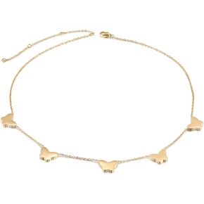 CIUNOFOR 14K Gold Plated Butterfly Necklace For Women A Delicate And Whimsical Accessory The Delicate Butterfly Pendant Love Friendship Necklace Birthday Present for Her Women Teen Girls