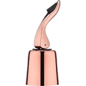 Wine Stoppers for Wine Bottles with Stainless Steel Vacuum Wine Bottle Stopper with Silicone Reusable Wine Corks, Leak proof Keep Fresh Suitable for Red&White Bottle (Black, 1 Pack)