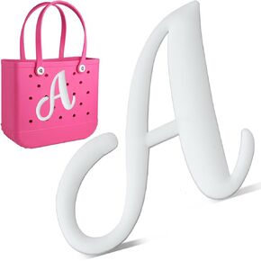 Letter Charms for Bogg Bag/Simply Southern Universal,Decorative Alphabet Insert Accessories for Bogg Rubber Beach Tote Bag,DIY Your Name Initials or Word on Your Bogg Bag-A