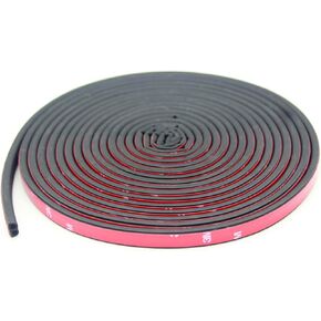 شريط مانع تسرب مطاطي للسيارات ذاتي اللصق، شريط مانع لتسرب الماء في السيارة، غطاء المحرك لنافذة السيارة وغطاء المحرك العازل للضوضاء (شكل B أسود الطول الإجمالي 6M/20 قدم) in Kuwait