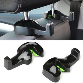 Ouzorp Universal Multifunctional 2 Pack Car Seat Headrest Hook, Car Hook Hanger Storage Organizer for Purse Coats Umbrellas Grocery Bags Handbag, Car Interior Accessories