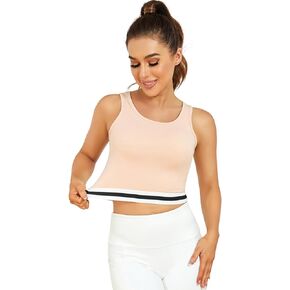 Womens Crop Tops Athletic Sleeveless Workout Tank Top Yoga Slim Fit Waist Clothes