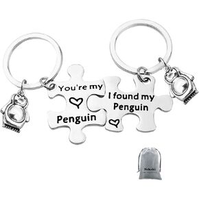 You're My Penguin I Found My Penguin Keychain Wedding Gift Couple Keychain Gift for Boyfriend Girlfriend Valentine's Day Gift Christmas Gift for Couples