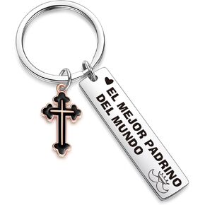 Goddad Jewelry Godfather Thank You Keychain Godfather Gift From Goddaughter Goddad Christmas Keychain